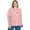 CORAL, variant on Alfred Dunner Womens Daisy Knit Striped Tee