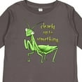 thumbnail image 4 of Inktastic Praying Mantis- Clearly Up to Something Boys or Girls Long Sleeve Toddler T-Shirt, 4 of 5