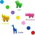 thumbnail image 2 of 200 cuentas de plástico con forma de animal, con agujeros grandes, de animales de pastizales, divertidas para manualidades infantiles, joyería y fabricación de pulseras., 2 of 3