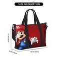 thumbnail image 3 of Lsque Mario Pattern Hand Travel Bag – Lightweight & Durable Oxford Luggage, Water-Repellent Carry-On with Multiple Compartments & Adjustable Strap, 3 of 8