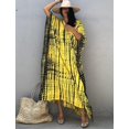thumbnail image 3 of Robe de Plage Imprimée pour Femmes Manches Courtes Grande Taille Maillot de Bain Cover Ups, 3 of 5