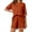Caramel, variant on Women 2 Pieces Knit Sets Short Sleeve Tops & Shorts Suit