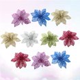 thumbnail image 2 of 10pcs Christmas Simulation Flower Decoration DIY Xmas Ornament Fake Flower Adornment for Home Party Random Color, 2 of 8