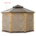 thumbnail image 2 of Sunjoy Brown polyester Curtain Gazebo Curtain 8-Panel Screen Walls for Outdoor Patio for 13 ft. x 13 ft. Octagon Hardtop Gazebo, 2 of 4