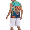 thumbnail image 5 of Rocae Sea Turtle in Coral for Men's Basketball Jersey Lightweight and Breathable Athletic Tank Top,Quick-Drying Sports Jersey 4X-Large, 5 of 9