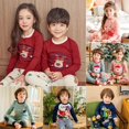 thumbnail image 4 of Conjunto de ropa interior para niños, suéter de algodón puro para niños y niñas, ropa para el hogar, regalo de Navidad, otoño e invierno, novedad de 2020, 4 of 4