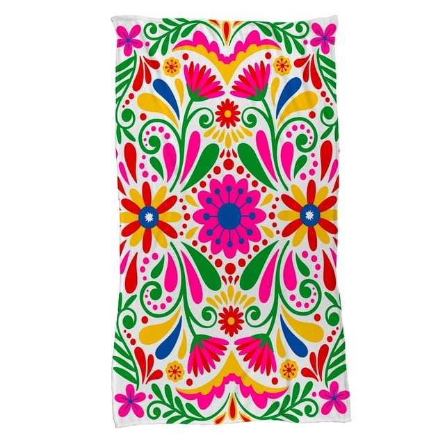 Cobija Manta Frazada Diseño de Flores Méxicanas Patrias Ultra Suave y Ligera Juana Gallo
