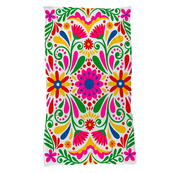 Cobija Manta Frazada Diseño de Flores Méxicanas Patrias Ultra Suave y Ligera Juana Gallo
