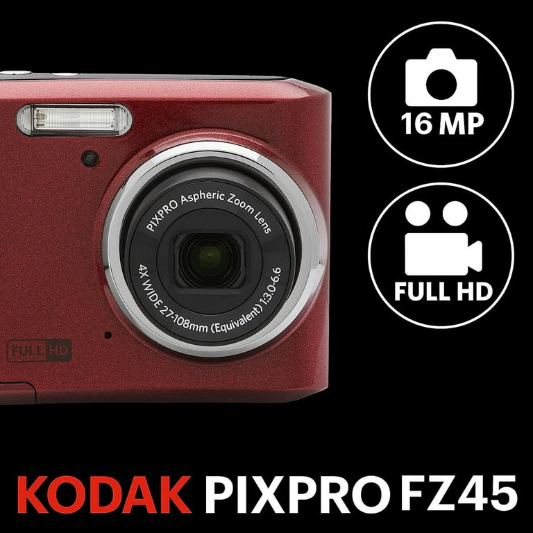 Kodak PIXPRO FZ45 レッド Amazon.com : KODAK PIXPRO FZ45 16MP Digital Camera with 4X