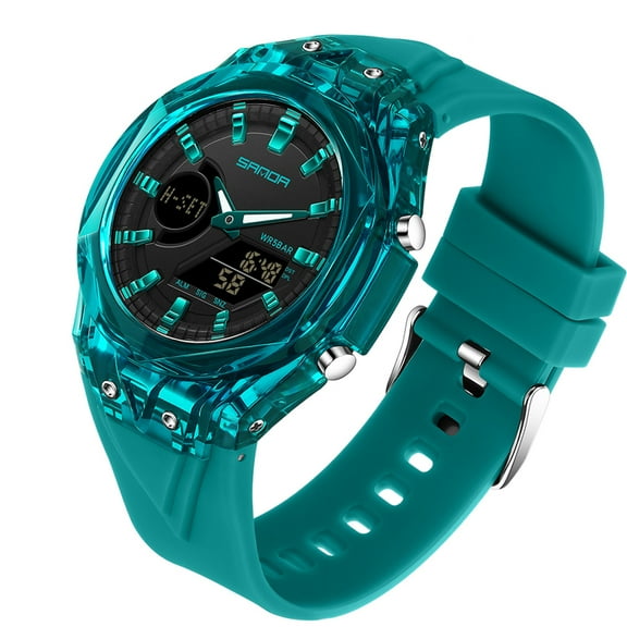 Digital Watch, Men's Sports Outdoor Electronic Watch with Stopwatch, World Time, 5 Alarms, Countdown, Shockproof, 5ATM Water Resistant, Luminous, Week/Date Display