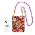 thumbnail image 3 of Multi-Color Cross-Body Handbag 8.27×5.91in Waterproof, Scratch-Resistant And Odor-Free Detachable Shoulder Strap Retro Groovy Flowers Pattern (10), 3 of 8