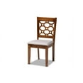 thumbnail image 3 of Baxton Studio Gabriel Modern and Contemporary Grey Fabric Upholstered and Walnut Brown Finished Wood 6-Piece Dining Set, 3 of 7