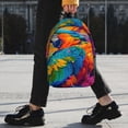 thumbnail image 2 of Lukts Vibrant Parrot Splash Art Pattern 15 Inch Student Backpack, Waterproof Laptop Backpack with Adjustable Shoulder Straps, Lightweight Travel, Campus Backpack, Unisex, 2 of 6