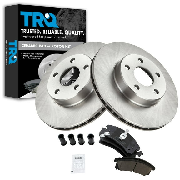 TRQ Front Brake Pad & Rotor Kit Brake Pads Brake Rotor Ceramic Fits Select 1996-1998 Buick Skylark 1996 Chevrolet Beretta 1996-2005 Cavalier Corsica Oldsmobile Achieva Pontiac Grand Am Sunfire