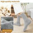 thumbnail image 5 of 4 Pairs Men Women Merino Wool Hiking Socks Thermal Warm Crew Winter Boot Sock Gift Comfy Boot Work Socks, 5 of 7