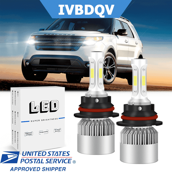 For Ford Explorer 1995-2001 9007 LED Headlight High/Low Beam Bulbs Kit 6000K 2Pcs