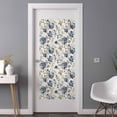 thumbnail image 2 of Blue Gray Spring Floral Privacy Window Film, Decorative Frosted Glass Window Film, Vintage Botanical Reusable Peel and Stick Static Cling for Home Bathroom Office Glass Door 35.4"x78.7", 2 of 8