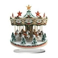 thumbnail image 2 of Christmas Carousel Acrylic Table Decor, 2D Holiday Display for Home & Festive Gift, 8 Inch, Indoor Christmas Decorations, 2 of 5