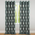 thumbnail image 2 of VOGOL Floral Pattern Embroidered Elegant Polyester Curtains, Blackout Window Grommet Drapes for Bedroom, 52"x63", Grey, 2 Panels, 2 of 5