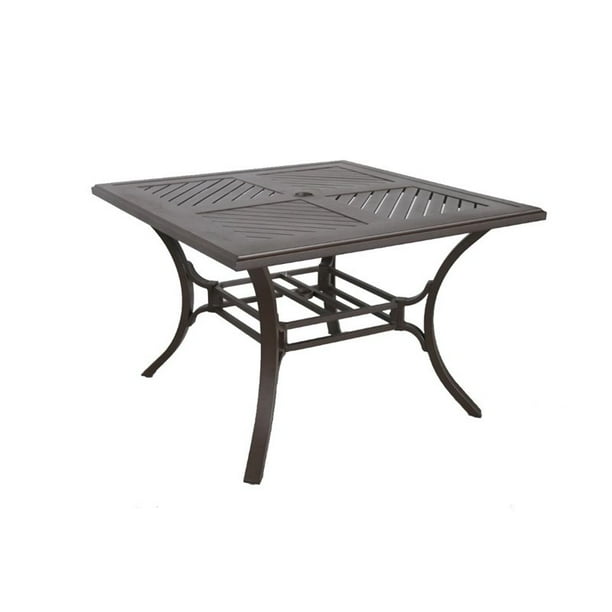 Sunvilla Allegro Square Patio Dining Table In Gray Com Sunvilla Allegro Square Patio Dining, Sunvilla Outdoor Furniture