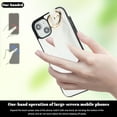 thumbnail image 2 of Allytechgroup 2024 New Trendy Back Case Cover for Apple iPhone 15, Premium PU Leather Luxury Design with Ring Holder Stand Bracket Bumper Shockproof Phone Case for Girls Women, White, 2 of 8