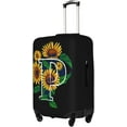 thumbnail image 3 of Sunflower Initial Name P Black Luggage Cover Elastic Washable Stretch Suitcase Protector Anti-Scratch Travel Suitcase Cover for Kid and Adult XL (Fit 29-32 inch suitcase), 3 of 6