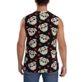 thumbnail image 4 of Pofeuu colorful Skull dog flower Print Men's Muscle T-Shirt, Sleeveless, Muscle Tank, Classic Muscle Tee Top For Men Casual Sleeveless Muscle T-Shirt Trendy Clothes-3X-Large, 4 of 7