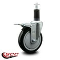 thumbnail image 2 of 5 Inch Black Poly Swivel 1-1/4 Inch Expanding Stem Caster Total Lock Brake SCC, 2 of 2