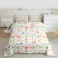 thumbnail image 2 of Manfei Kawaii Daisy Flower Bedding Comforter Set,Country Floral Twin Comforter Sets,White Pink Green Bedding Set For Girls Kids,Microfiber Bedroom Decor Reversible,2-Piece, 2 of 8
