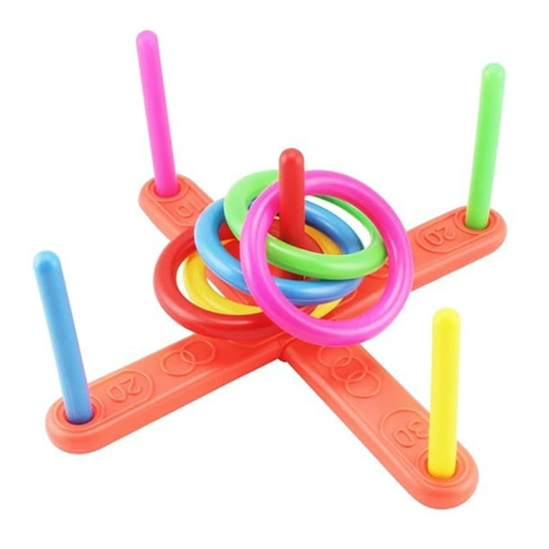 1 Juego de anillos de plástico, juego de lanzamiento, juguete educativo para niños, juguetes divertidos para Fitness