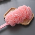 thumbnail image 4 of Bath Body Brush Long Handle Shower Scrubber with Soft Sponge Mesh Pouf Loofah Back Scrubber for Exfoliating Skin Rejuvenation and Bathroom Spa, 4 of 6