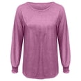 thumbnail image 3 of yunLCZ Womens Long Sleeve Shirts Long Sleeve Tops For Women 2025 Spring Fashion T Shirts For Women Crewneck Casual Loose Shirts Basic Tee Spring Summer Outfits 4224, 3 of 4