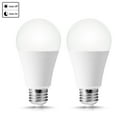 thumbnail image 3 of YANSUN A19 LED Dusk to Dawn Light Bulbs, 12W (100W Equivalent), 1000LM Soft White 3000K E26 Base Auto on/off Indoor Outdoor Light for Garage Porch Hallway, 2 Pack, 3 of 9