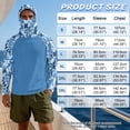 thumbnail image 6 of SEANATIVE Fishing Shirts for Men Hooded Sun Protection Rash Guard Long Sleeve Breathable Athletic Hoodie with Face Mask, for Outdoor Hiking Camping Fishing, M, Shark Camouflage Print Blue, 6 of 7