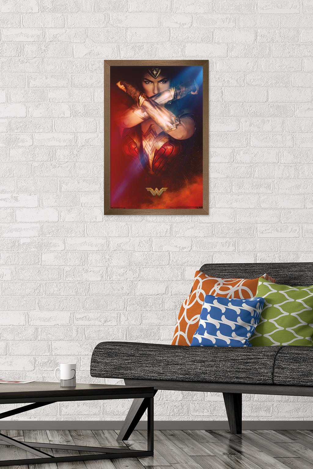 DC Comics Movie - Wonder Woman - Bracelets One Sheet Wall Poster, 14.725" x 22.375", Framed