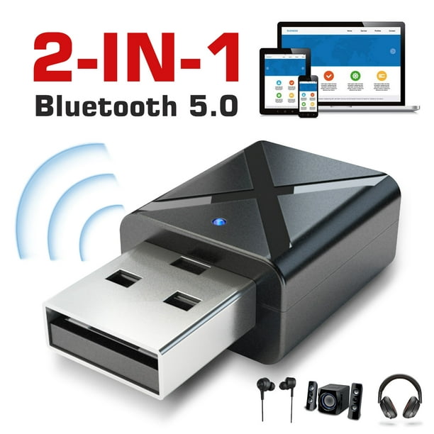 Émetteur et Récepteur Bluetooth 5.0 2-en-1, Émetteur Bluetooth pour TV,  Adaptateur Bluetooth Sans Fil pour le Plaisir de la Voix Cd, Récepteur  Audio Bluetooth pour Système Stéréo Voiture / Maison 