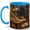 Blue, variant on Cozy Rainy Reading Coffee Mug, Cat Window Book Mug, Warm Cottagecore Library Ceramic Mug, Book Lover Cat Lover Gift Cup, 11 oz