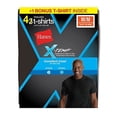 thumbnail image 2 of Men's X-Temp Comfort Cool Dyed Black Crewneck Undershirt 4-Pack (Includes 1 Free Bonus Undershirt) - Assorted - S, 2 of 2