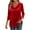 Red-02, variant on STETMN Cowl Neck Tops for Women 3/4 Sleeve Lightweight Pullover Shirt Casual Slim Fit Solid Tunic T-shirt