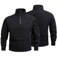 thumbnail image 3 of PAFNAFHF Casual Quarter Zip Pullover Men Golf Windbreaker Athletic Lightweight Jacket Hiking Running Sweatshirt with Pocket XXXL, 3 of 5