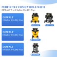 thumbnail image 2 of Paquete de 5 bolsas de vacío para aspiradora DEWALT de 18,9 a 30,3 L para productos húmedos y secos, 2 of 7