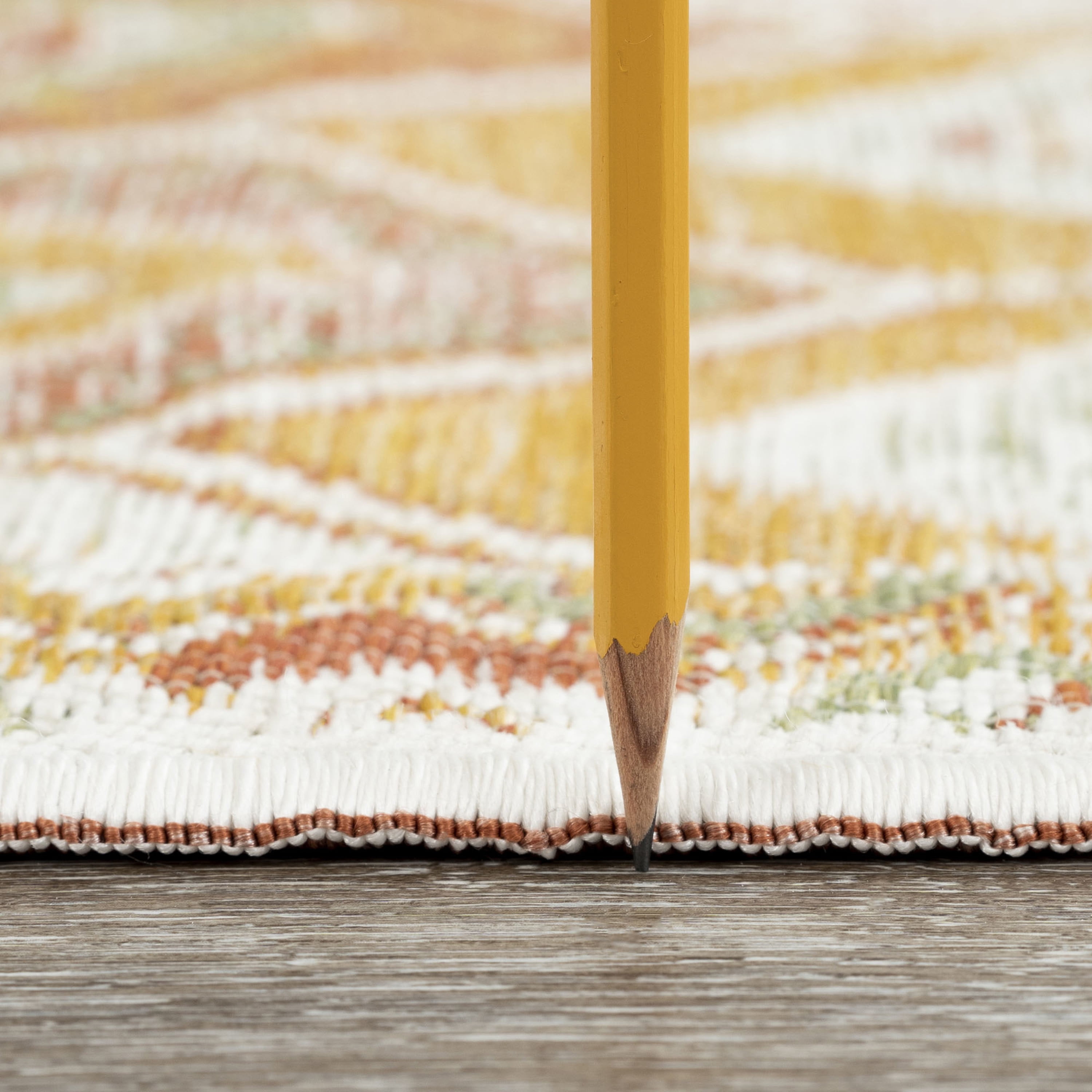 8x10 Water Resistant, Large Indoor Outdoor Rugs for Patios, Front Door Entry, Entryway, Deck, Porch, Balcony | Outside Area Rug for Patio | Orange, Geometric | Size: 7'11'' x 10'3''