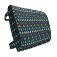 thumbnail image 1 of Cars Lumbar Pillow, Mini Vintage Vehicles on The Road Driving Cars with Various Vibrant Colors, Soft Back Cushion Office Chairs with Adjustable Straps, 14" x 13", Dark Blue Aqua Mustard, by Ambesonne, 1 of 7