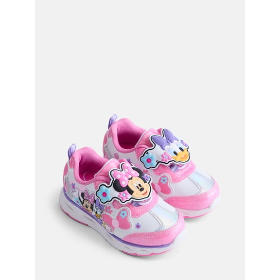 Disney Minnie Mouse and Daisy Duck Toddler Girls Athletic Light Up Sneakers