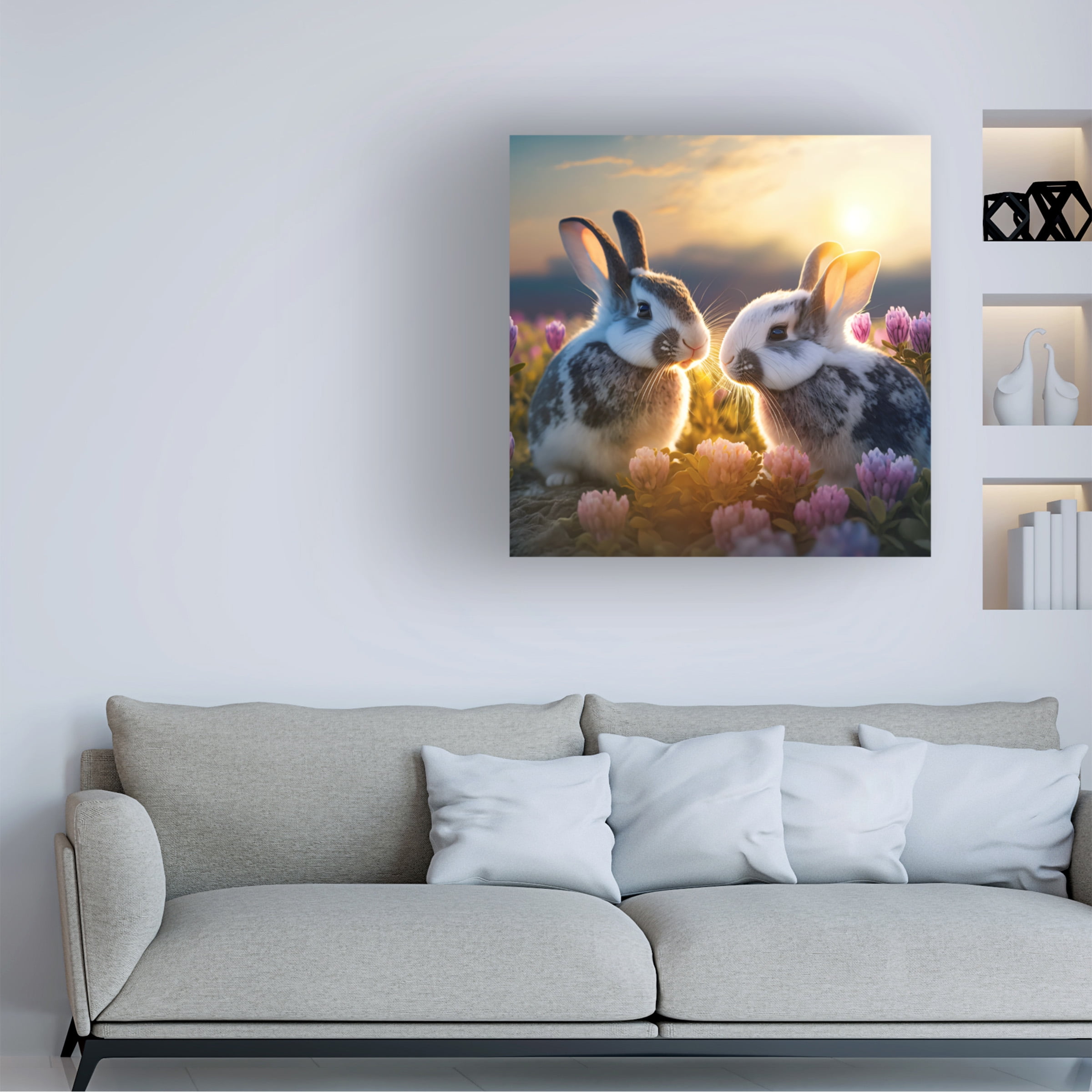 Canvas Wall Art - Ray Heere 'Woodland Animals 32' Wall Art for Living Room, Bedroom, or Office DÃ©cor by Trademark Fine Art - 14 x 14 Inches
