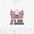 thumbnail image 4 of Inktastic Twins 1st Birthday Sloth Boy Girl 1 Year Old Girls Baby Dress, 4 of 5
