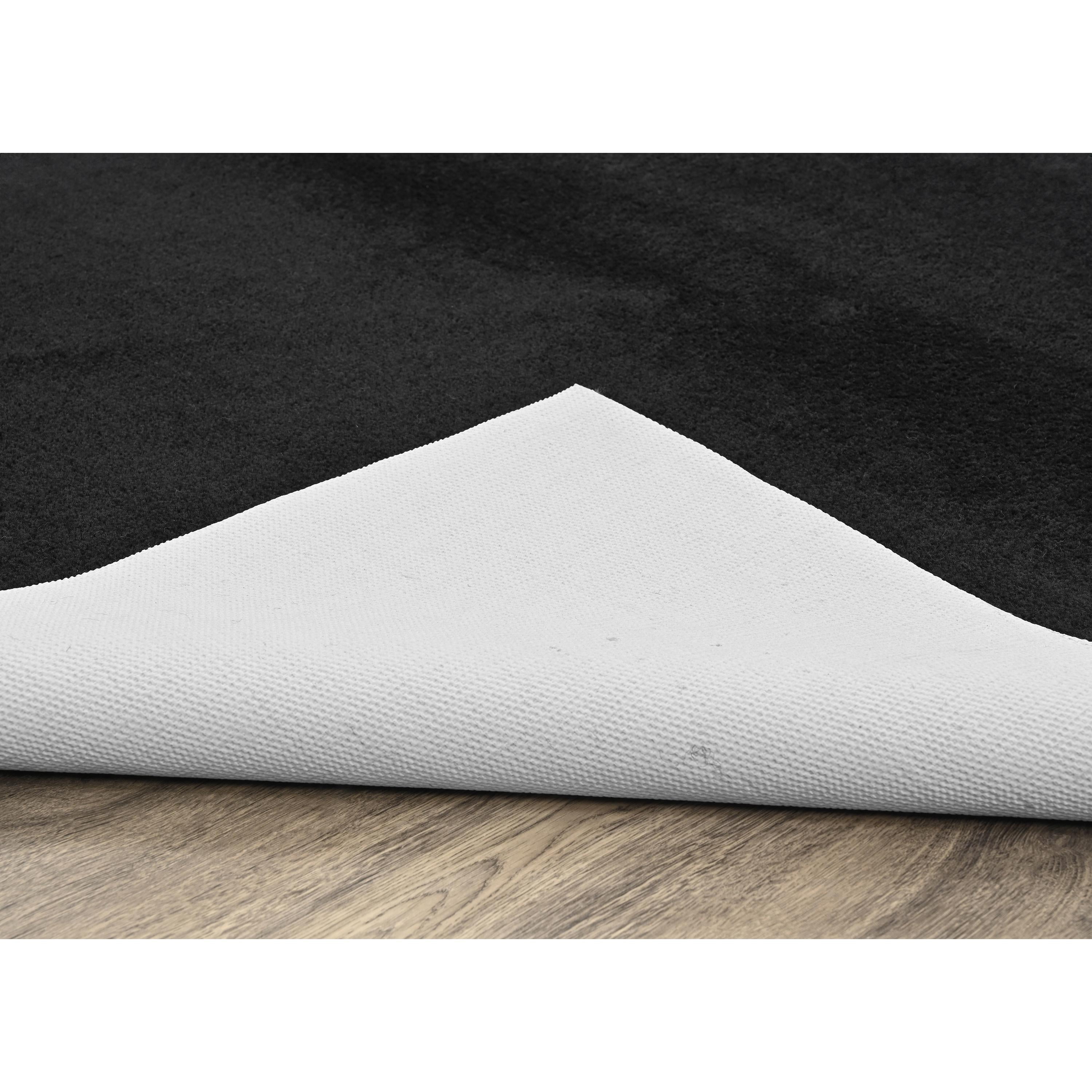 Garland Rug Gramercy Washable Polypropylene Black Bathroom Carpet, 5' x 6'
