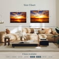thumbnail image 4 of Elephant Stock Sky Sunset Wall Art - Horizontal Canvas Wall Art - Living Room Wall Decor - Nature Canvas - Orange And Blue Decor - 39" x 26", 4 of 8
