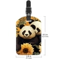 thumbnail image 6 of Square 2Pack PU Leather Panda Sunflower Cruise Luggage Tag with Privacy Cover and Name ID Tag for Travel Handbags Backpacks Luggage Tags, 6 of 6