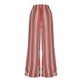 thumbnail image 7 of Roncen Women's Striped Casual Loose Fit Wide Leg Trousers, 7 of 7